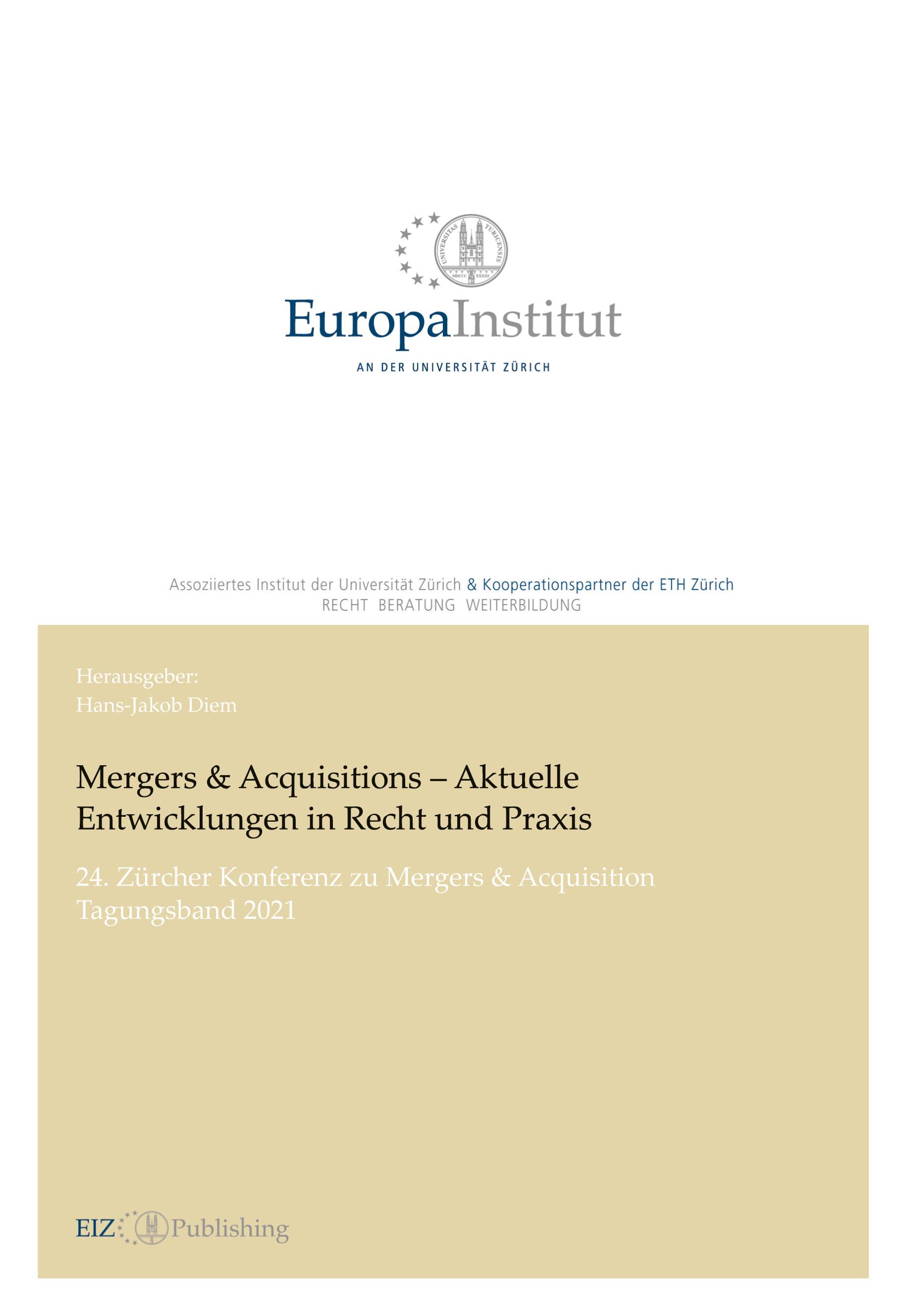 Vorderes Coverbild Mergers & Acquisitions - Aktuelle Entwicklungen in Recht und Praxis