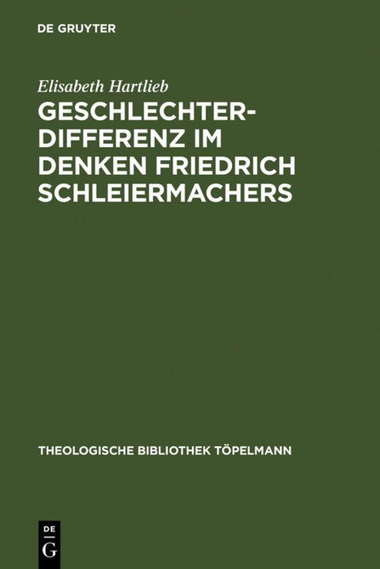Vorderes Coverbild Geschlechterdifferenz im Denken Friedrich Schleiermachers