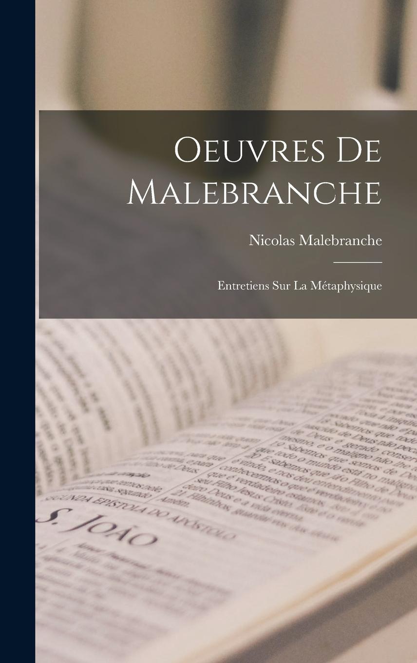 Vorderes Coverbild Oeuvres De Malebranche: Entretiens Sur La Métaphysique