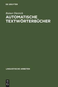 Vorderes Coverbild Automatische Textwörterbücher
