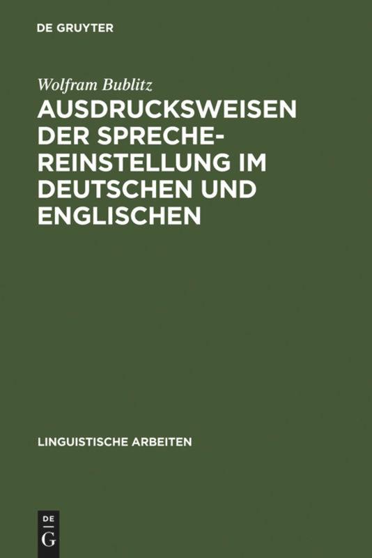 Vorderes Coverbild Ausdrucksweisen der Sprechereinstellung im Deutschen und Englischen