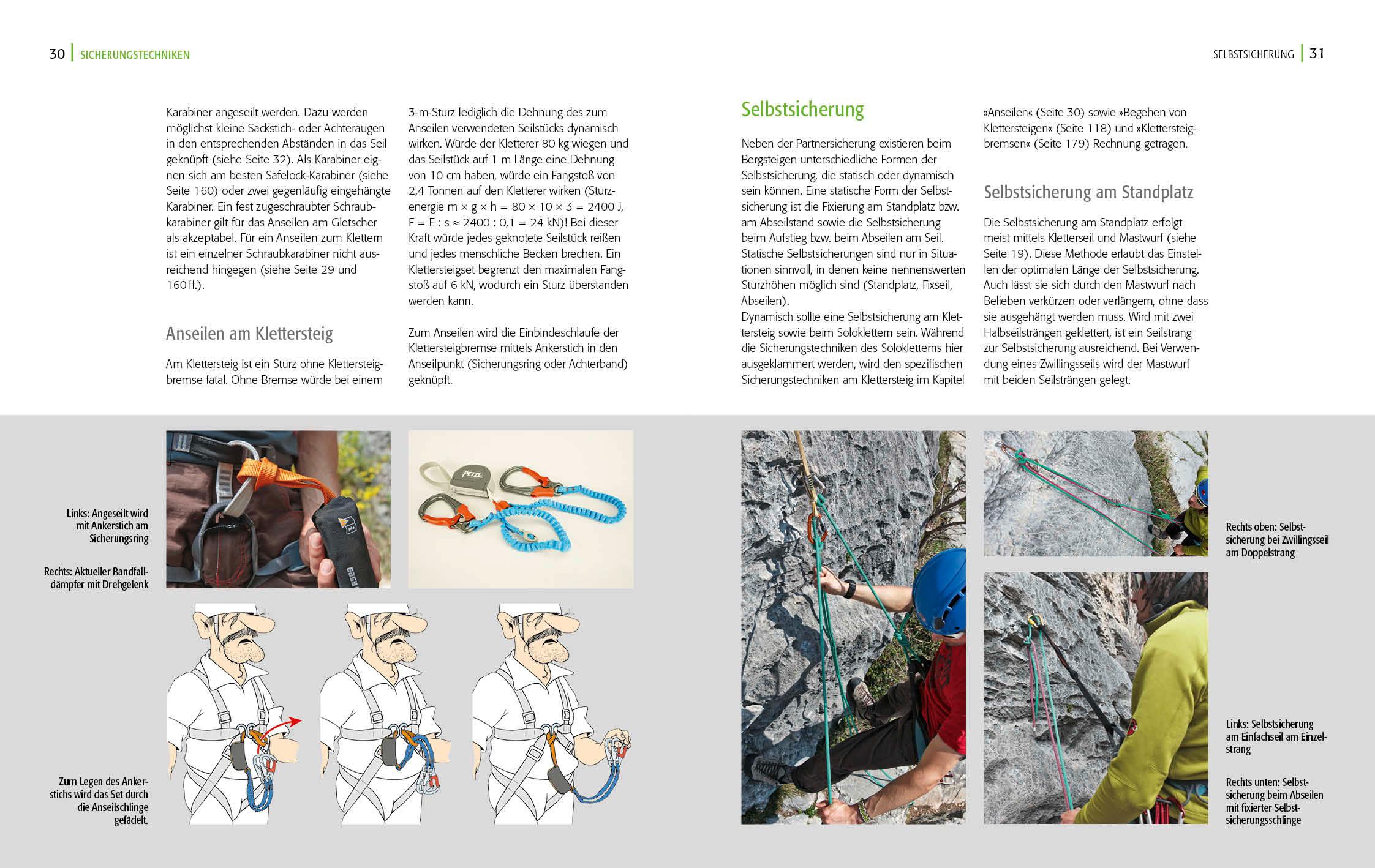 Beispielinhalt (Bild) Alpin-Lehrplan 5: Klettern - Sicherung und Ausrüstung