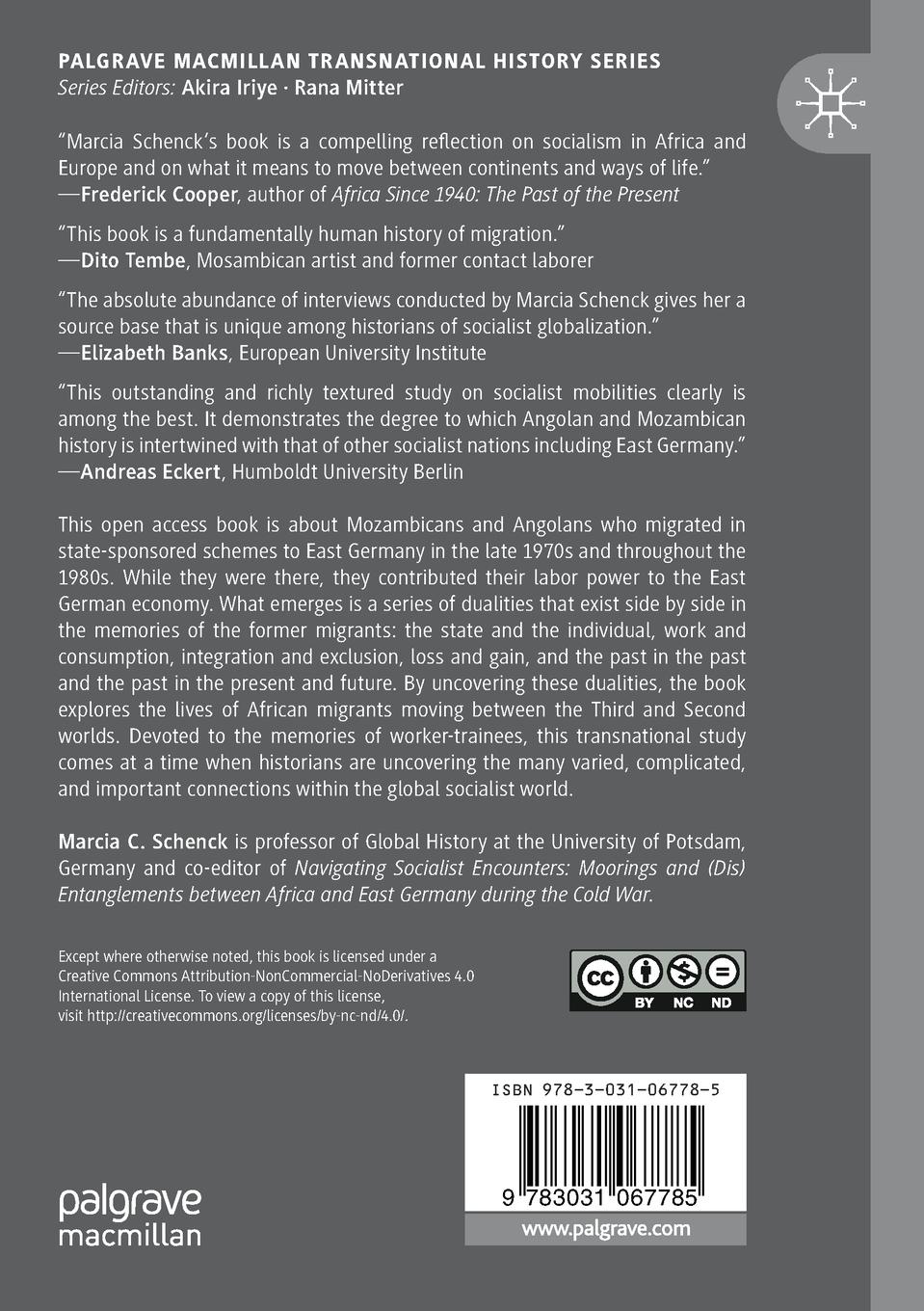 Rückseitencover Remembering African Labor Migration to the Second World