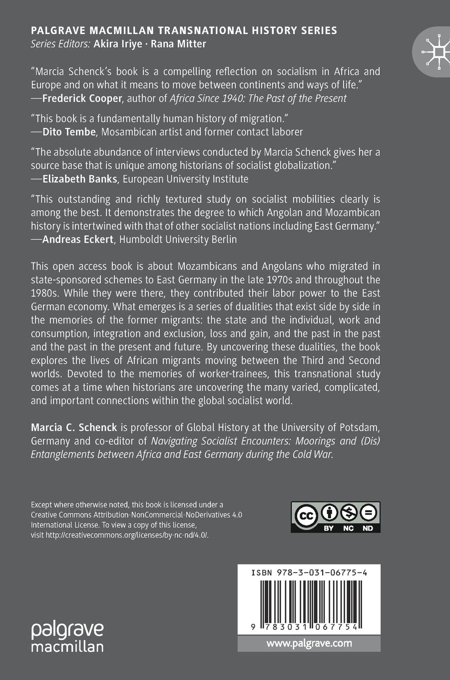 Rückseitencover Remembering African Labor Migration to the Second World