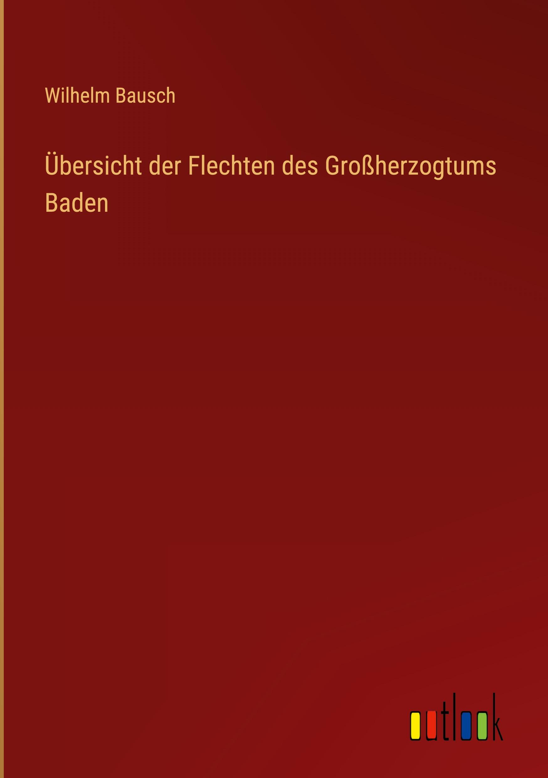 Vorderes Coverbild Übersicht der Flechten des Großherzogtums Baden