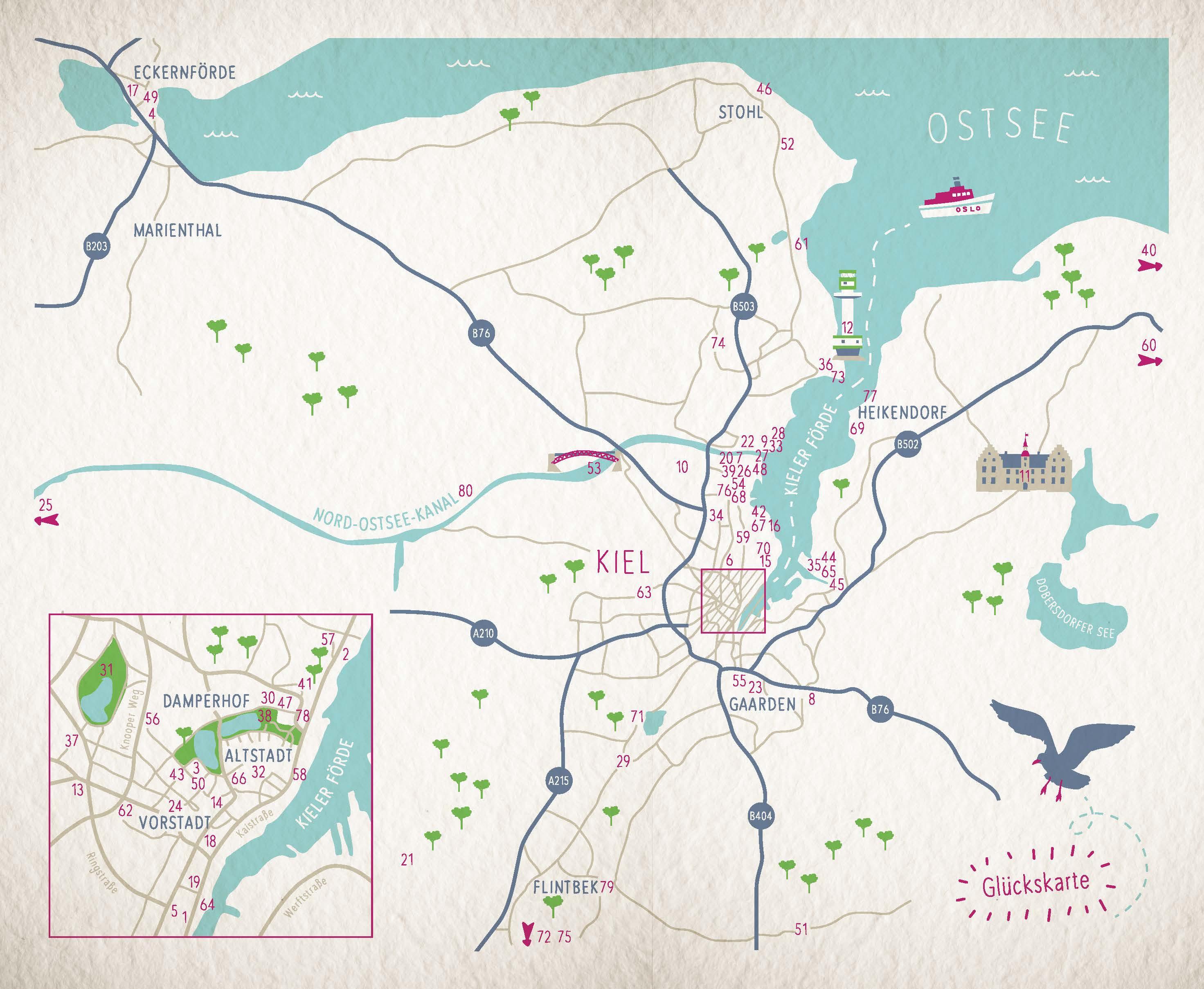 Beispielinhalt (Bild) Glücksorte in und um Kiel