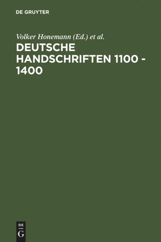 Vorderes Coverbild Deutsche Handschriften 1100 - 1400