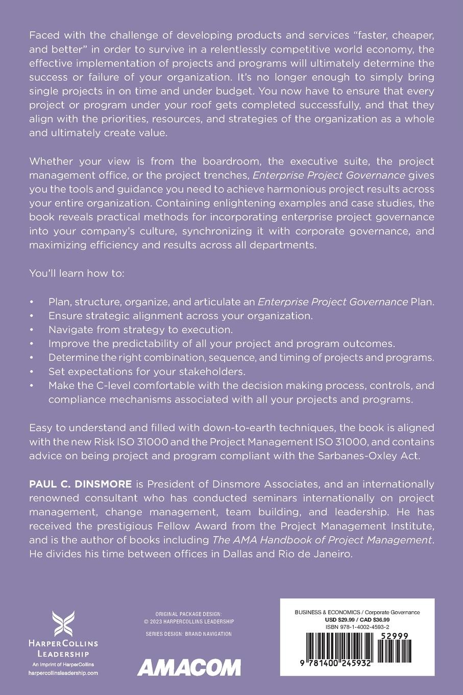 Rückseitencover Enterprise Project Governance