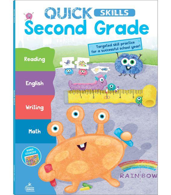 Vorderes Coverbild Quick Skills Second Grade Workbook