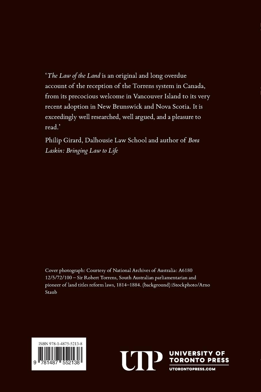 Rückseitencover Law of the Land