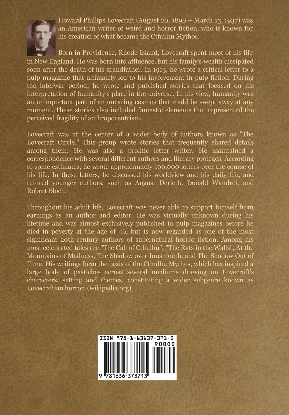 Rückseitencover Writings in the United Amateur, 1915-1922