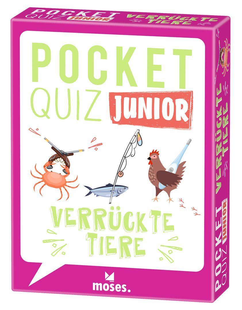 Vorderes Coverbild Pocket Quiz junior Verrückte Tiere