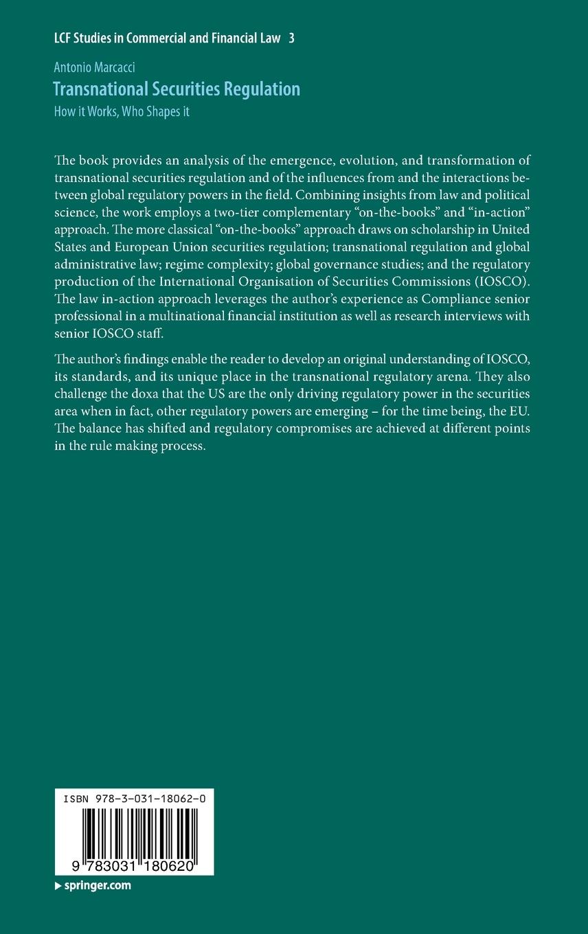 Rückseitencover Transnational Securities Regulation