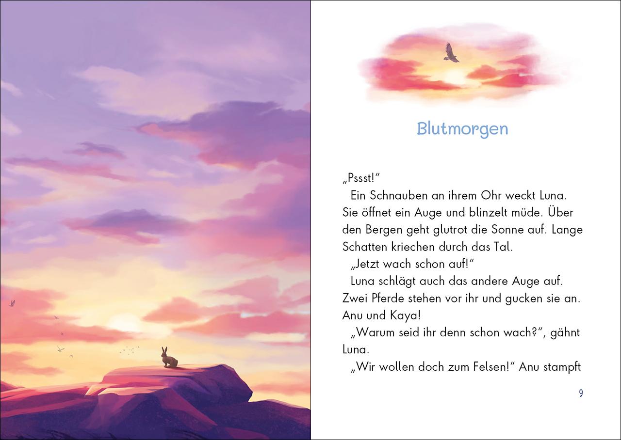 Beispielinhalt (Bild) Wildpferde - mutig und frei (Band 1) - Lunas großes Abenteuer