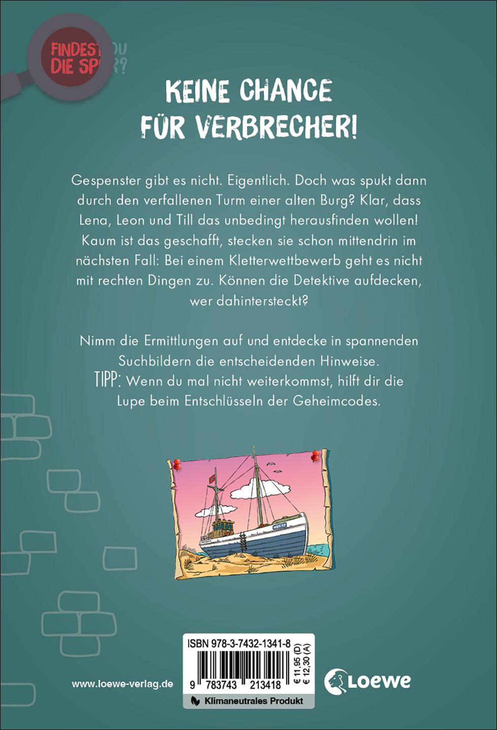 Rückseitencover Findest du die Spur? - Spuk im Burgturm
