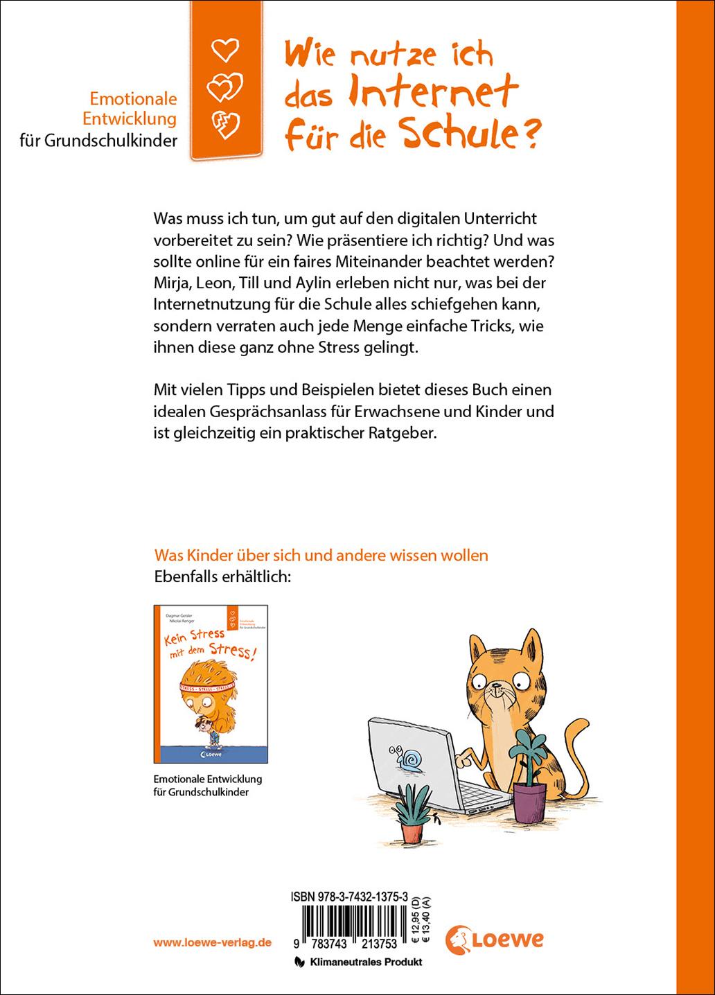 Rückseitencover Wie nutze ich das Internet für die Schule? (Starke Kinder, glückliche Eltern)