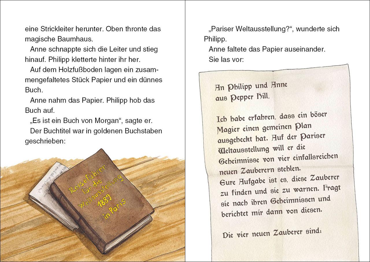 Beispielinhalt (Bild) Das magische Baumhaus junior (Band 32) - Geheimtreffen auf dem Eiffelturm