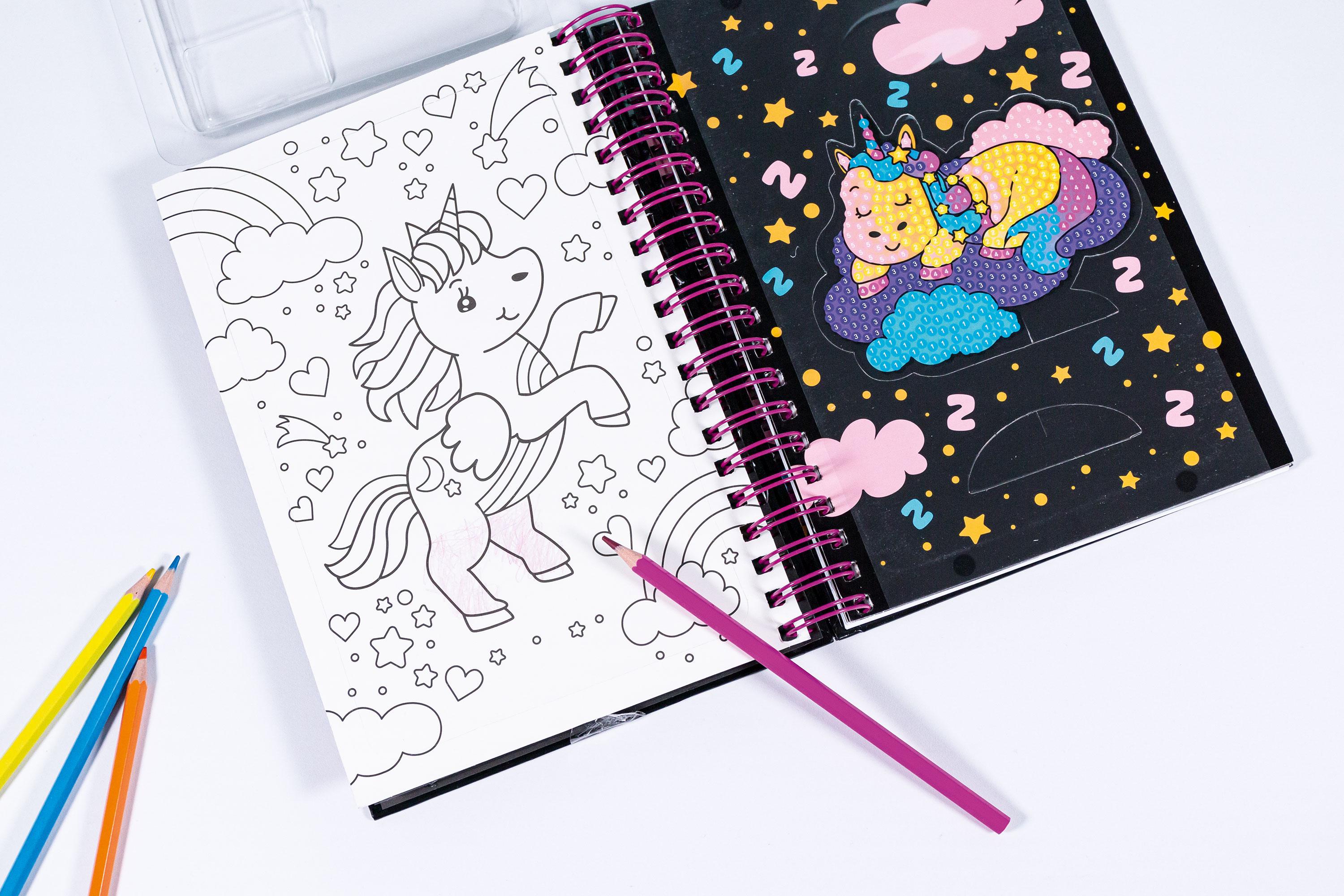 Beispielinhalt (Bild) Diamond Painting - Bastelspaß mit Diamanten - Einhörner