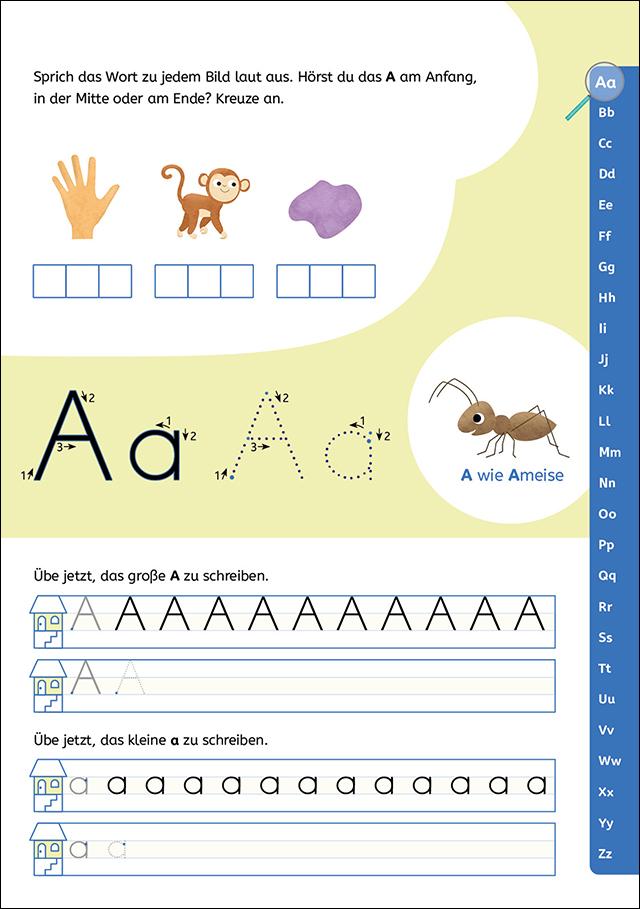 Beispielinhalt (Bild) Schreiben lernen mit Spurrillen - Buchstaben