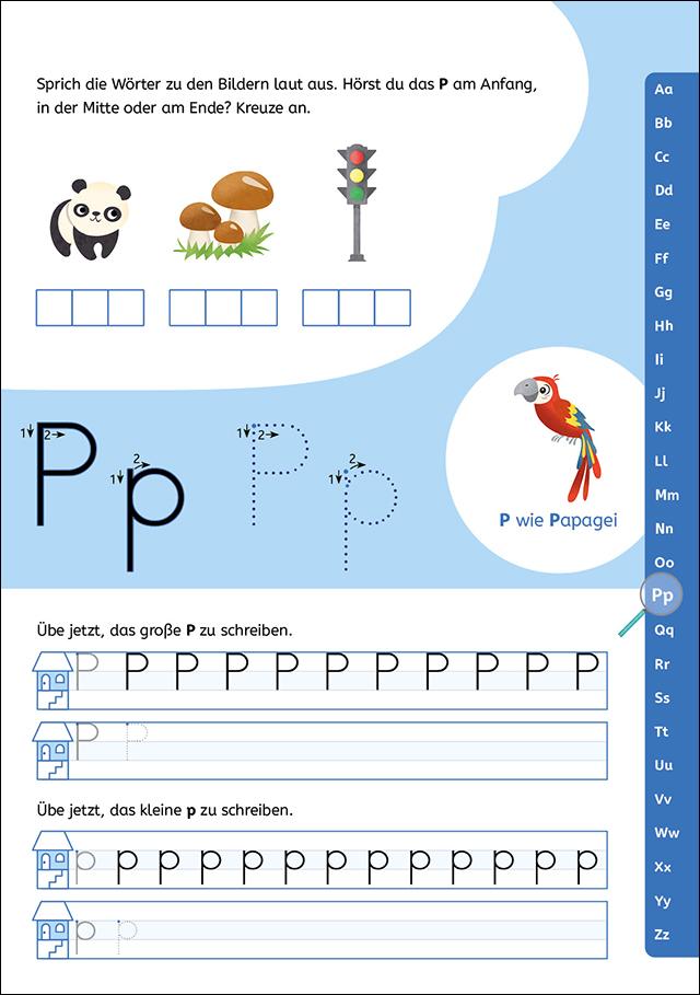 Beispielinhalt (Bild) Schreiben lernen mit Spurrillen - Buchstaben