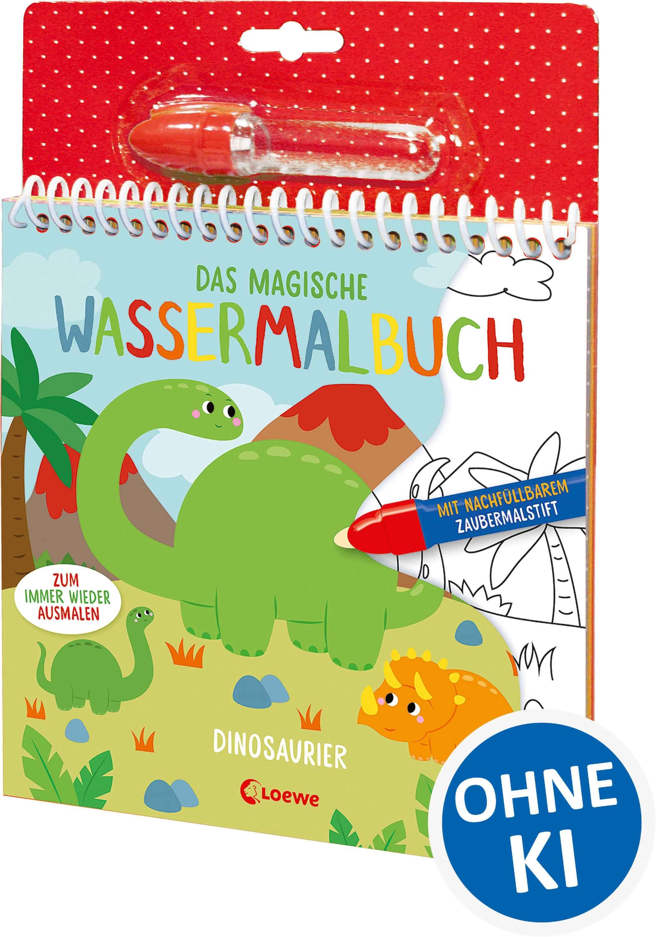 Vorderes Coverbild Das magische Wassermalbuch - Dinosaurier