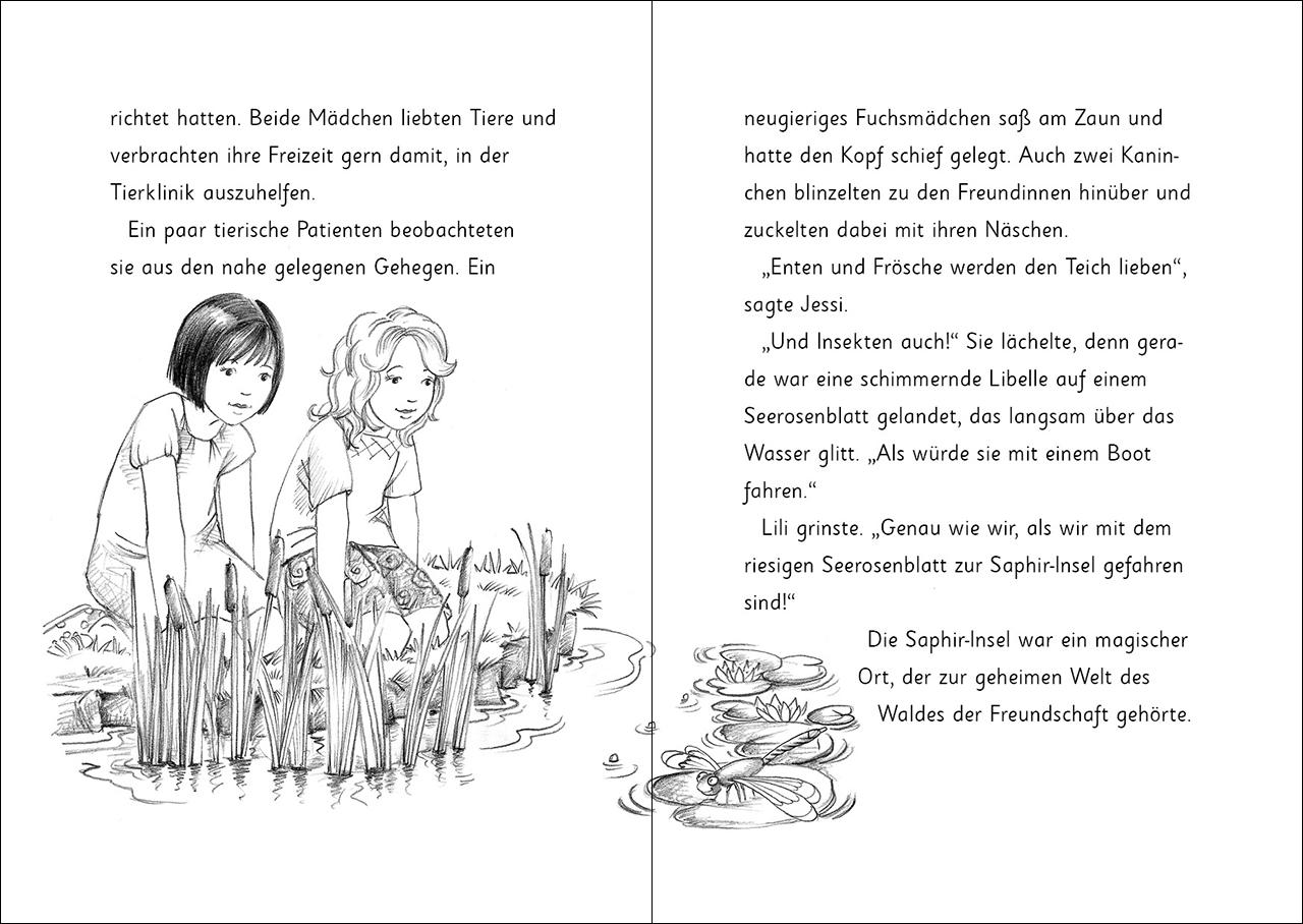 Beispielinhalt (Bild) Die magischen Tierfreunde (Band 20) - Fiona Funkelflosse und das verschwundene Juwel
