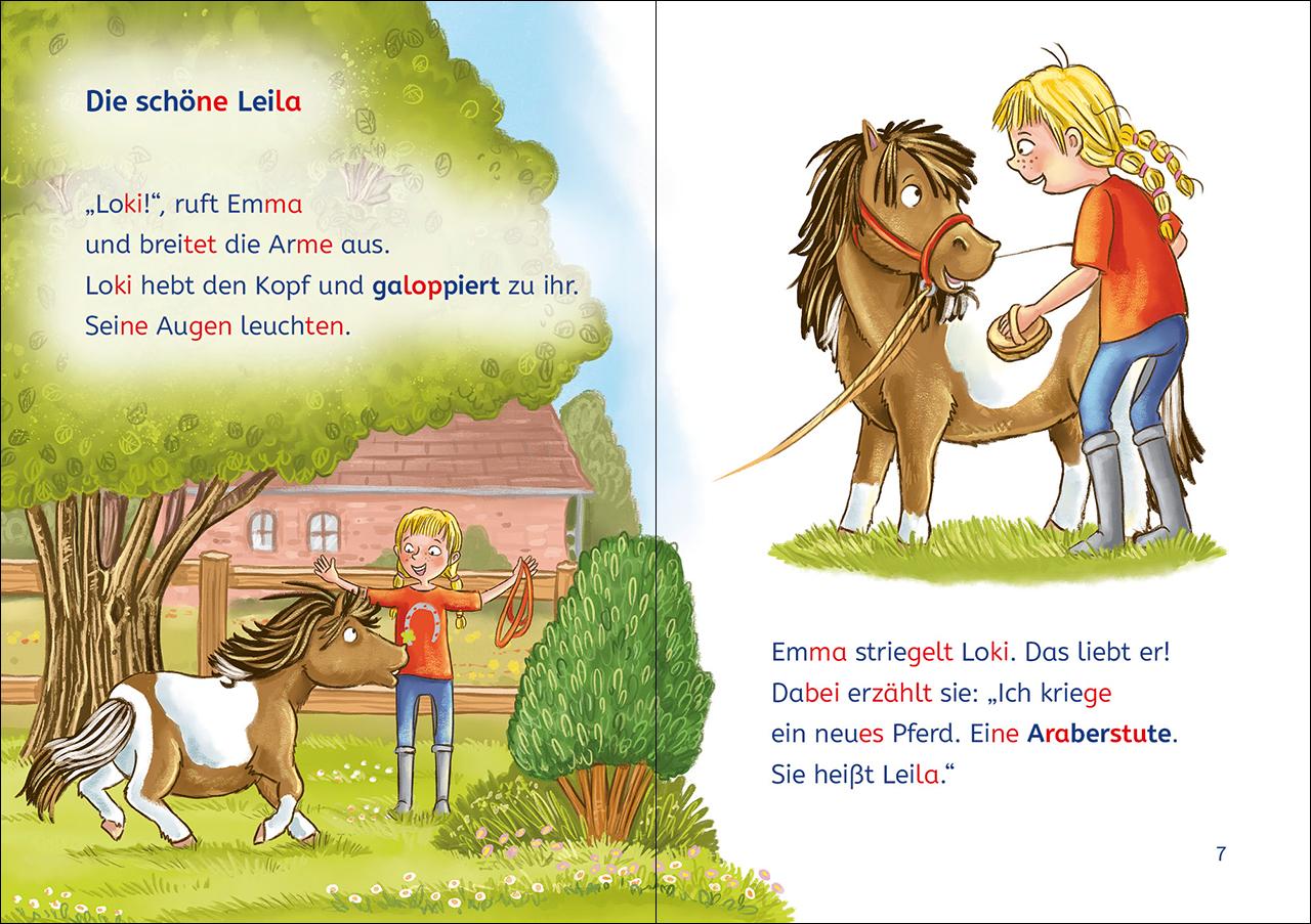 Beispielinhalt (Bild) Leselöwen 1. Klasse - Eine ponystarke Freundschaft