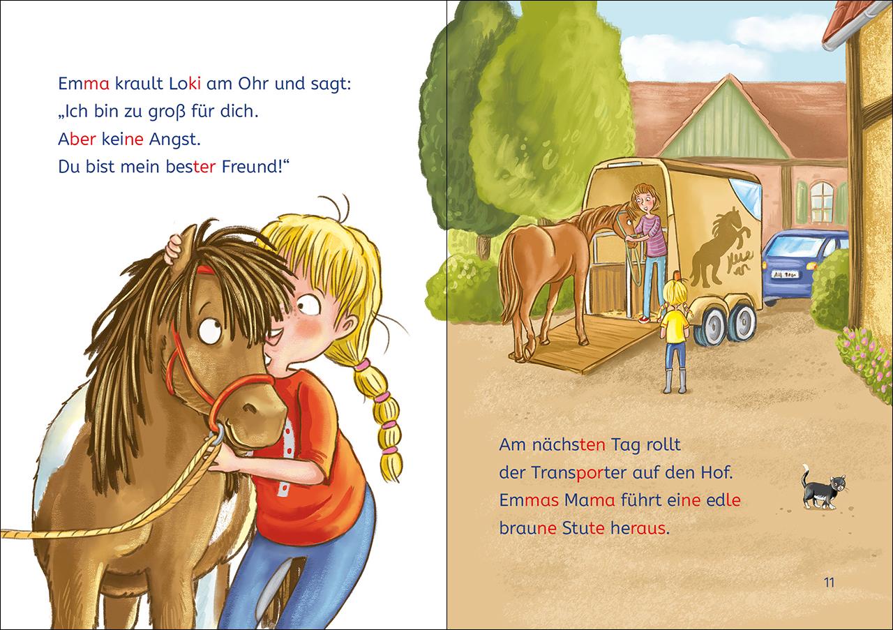 Beispielinhalt (Bild) Leselöwen 1. Klasse - Eine ponystarke Freundschaft
