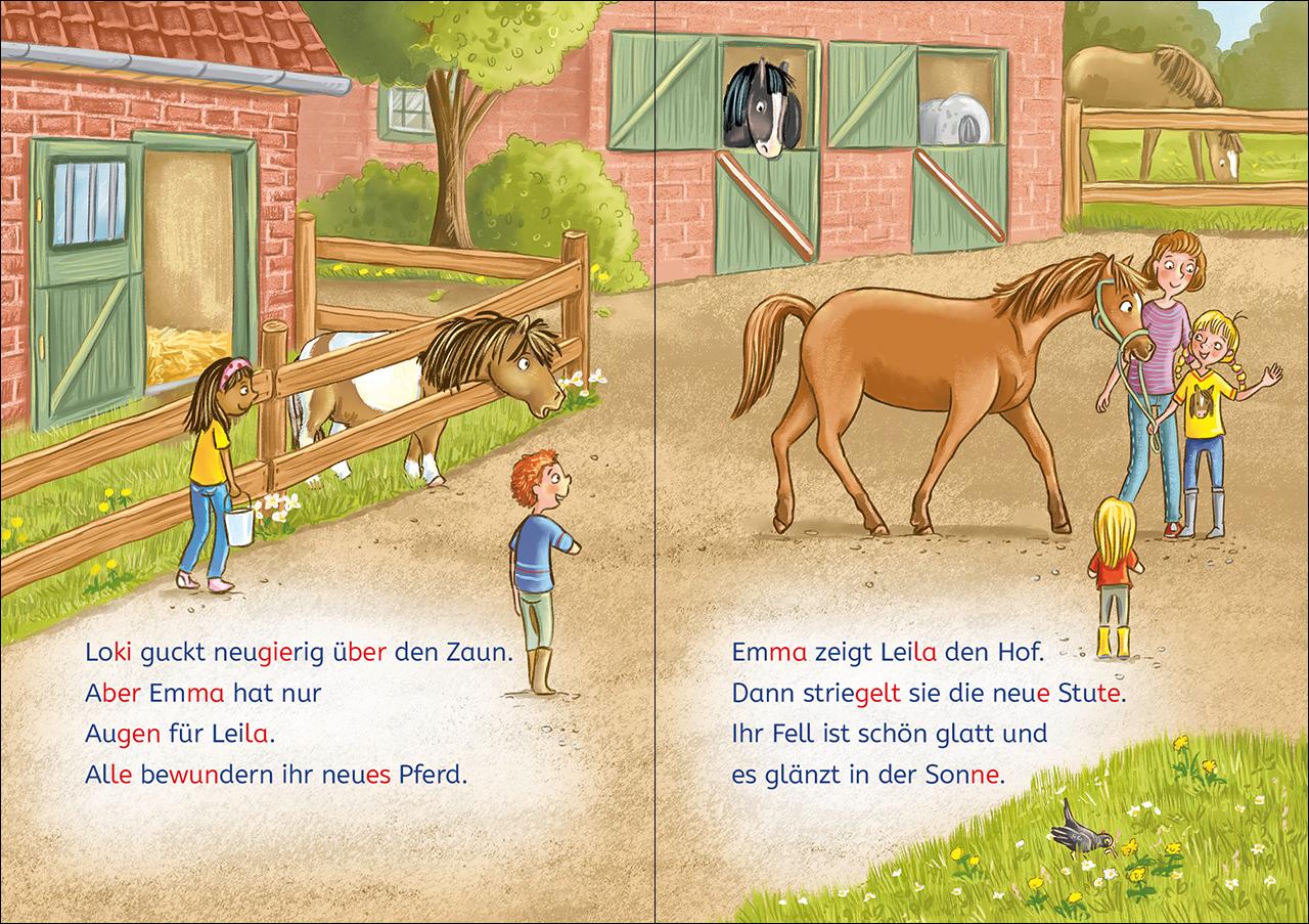 Beispielinhalt (Bild) Leselöwen 1. Klasse - Eine ponystarke Freundschaft