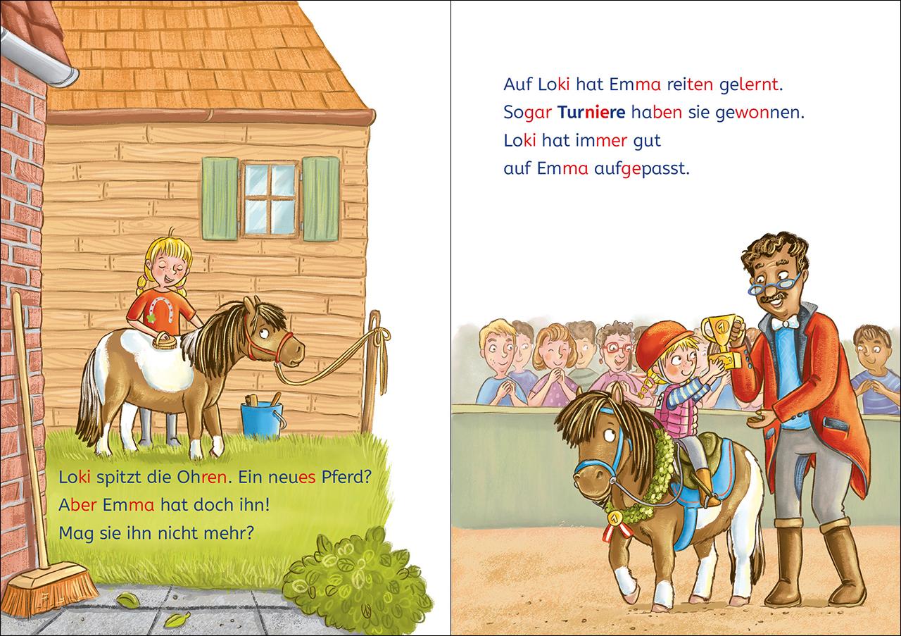 Beispielinhalt (Bild) Leselöwen 1. Klasse - Eine ponystarke Freundschaft