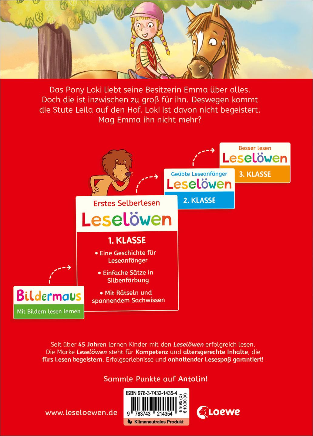 Rückseitencover Leselöwen 1. Klasse - Eine ponystarke Freundschaft