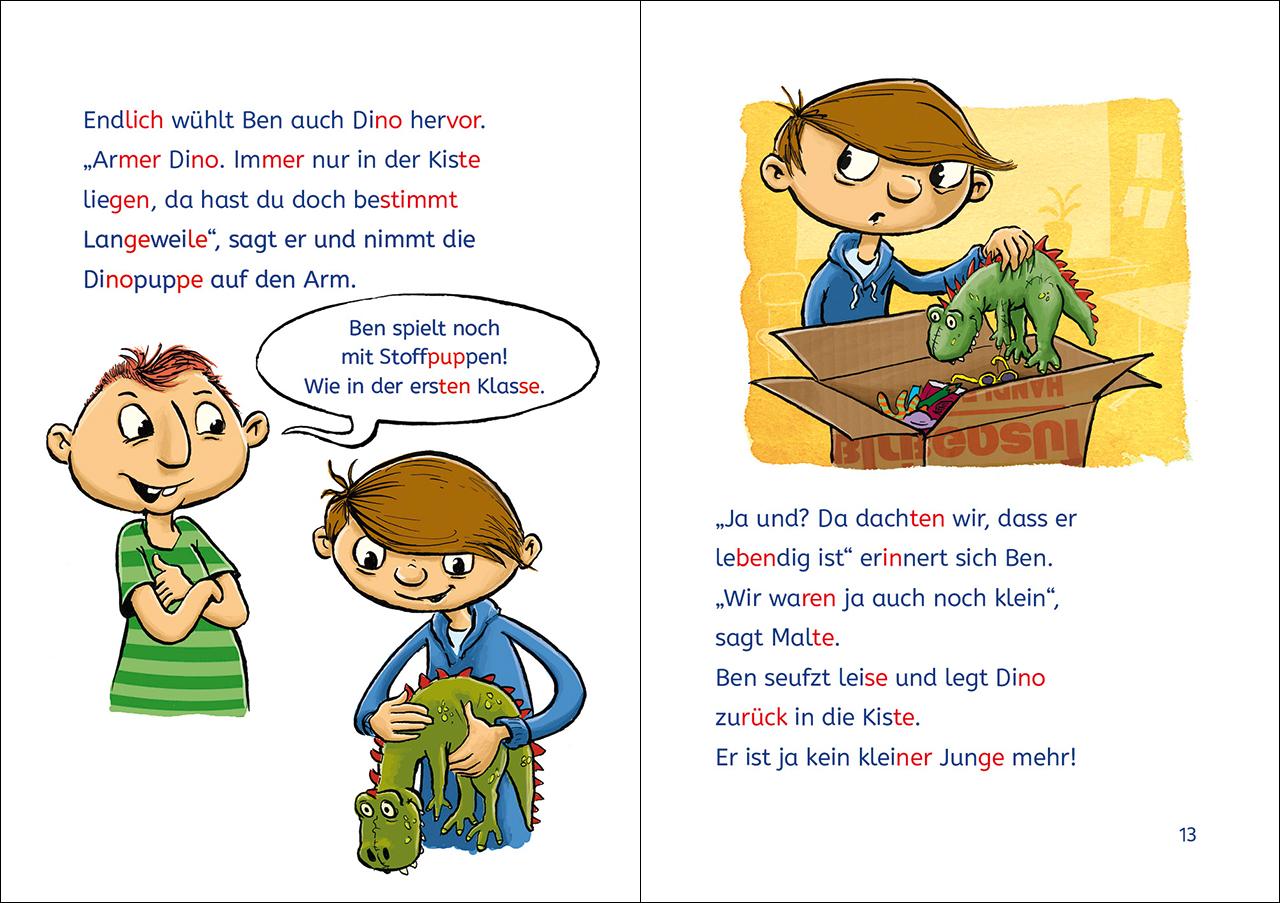 Beispielinhalt (Bild) Leselöwen 2. Klasse - Drei Freunde retten die Schule