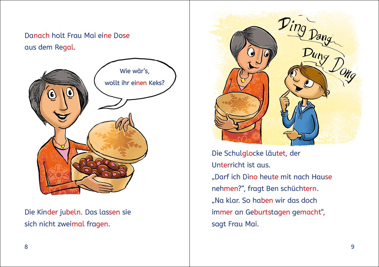 Beispielinhalt (Bild) Leselöwen 2. Klasse - Drei Freunde retten die Schule