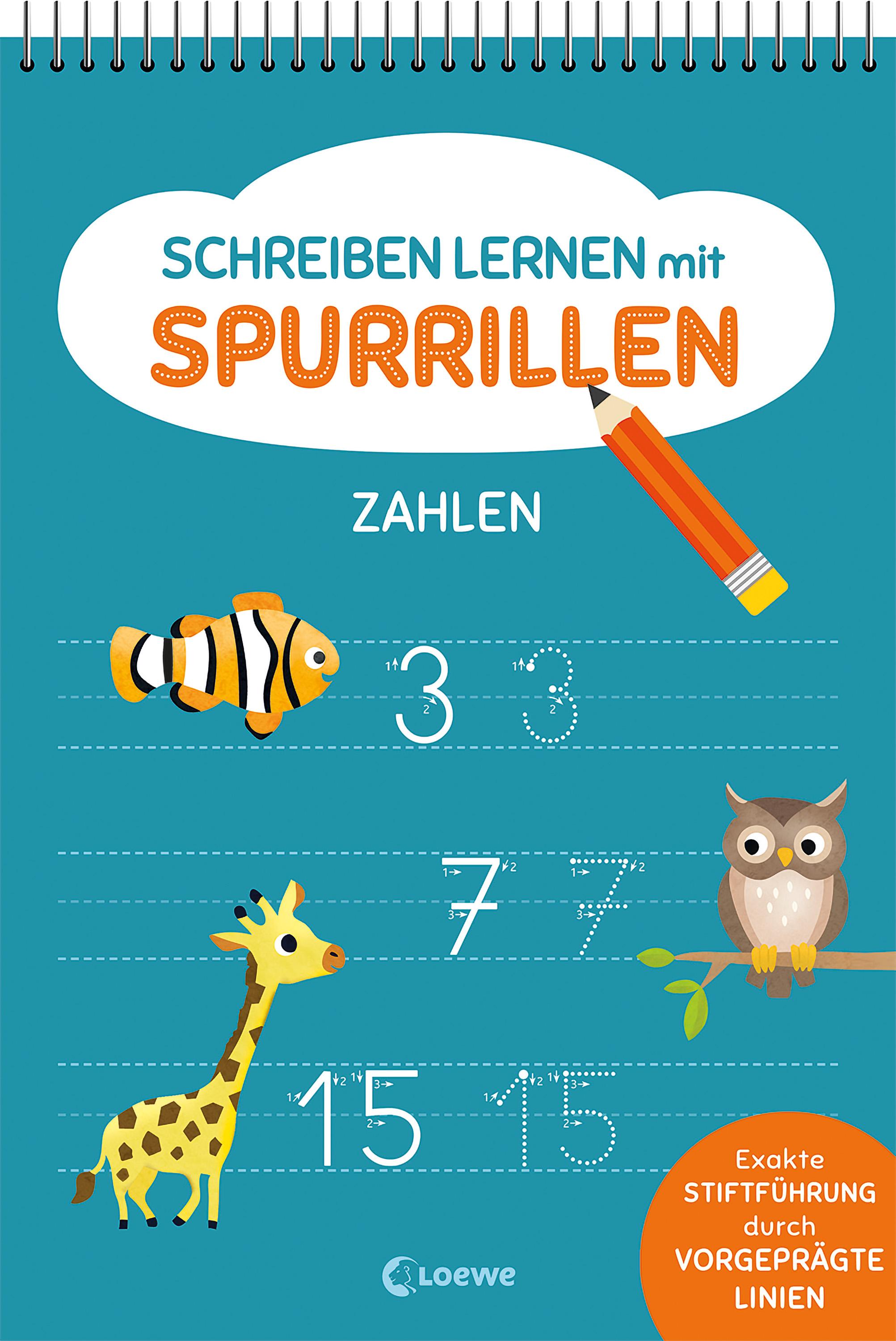 Vorderes Coverbild Schreiben lernen mit Spurrillen - Zahlen