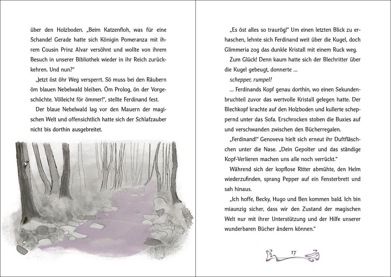 Beispielinhalt (Bild) Das Bücherschloss (Band 5) - Der tintenschwarze Schlafzauber