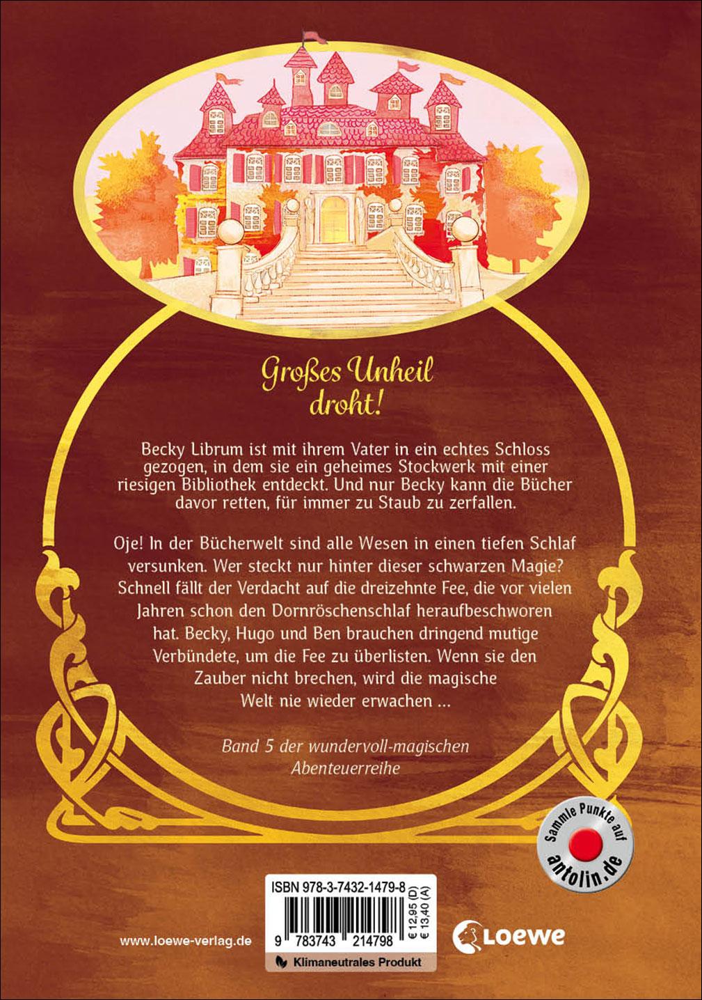 Rückseitencover Das Bücherschloss (Band 5) - Der tintenschwarze Schlafzauber