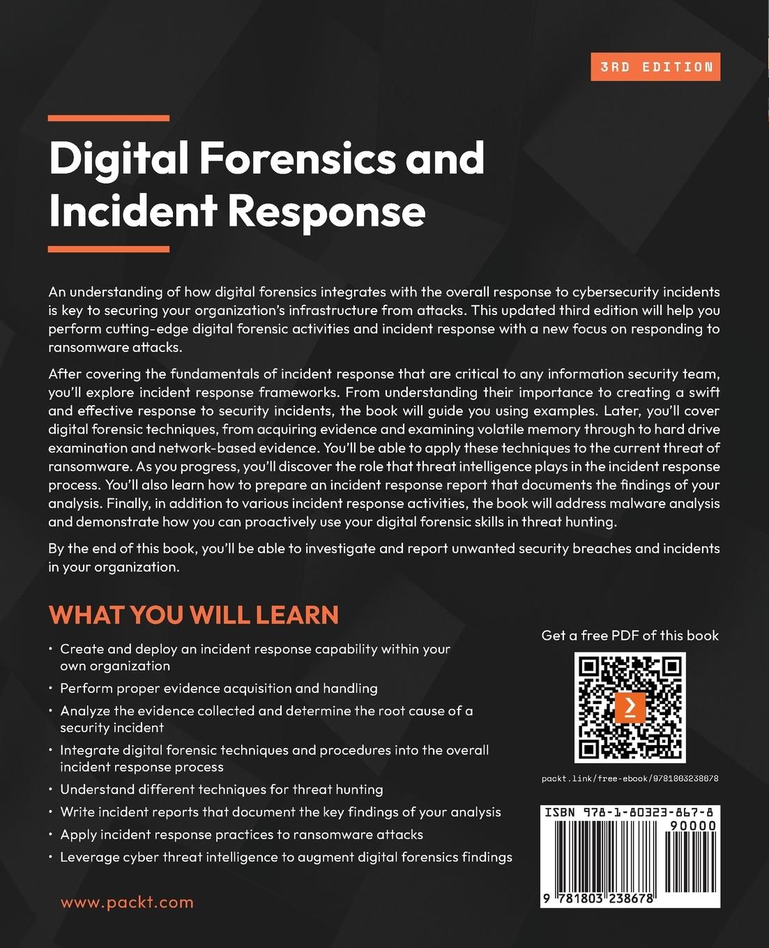 Rückseitencover Digital Forensics and Incident Response - Third Edition