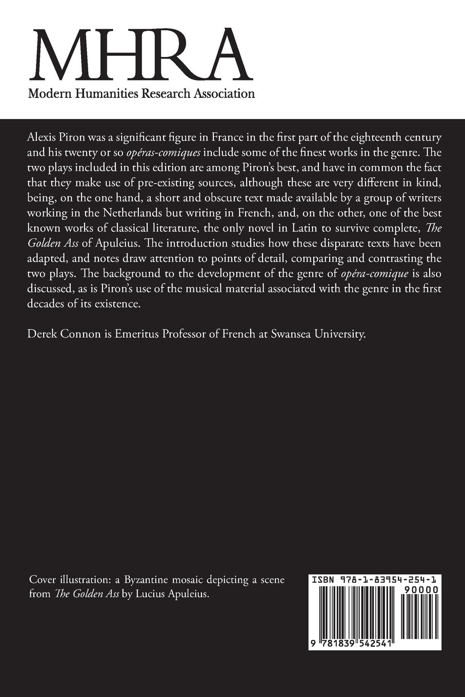 Rückseitencover Le Claperman; L'Âne d'or. By Alexis Piron