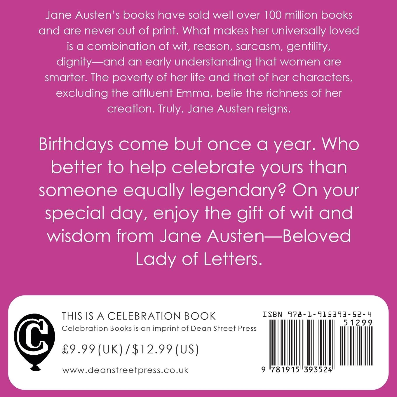 Rückseitencover Happy Birthday-Love, Jane