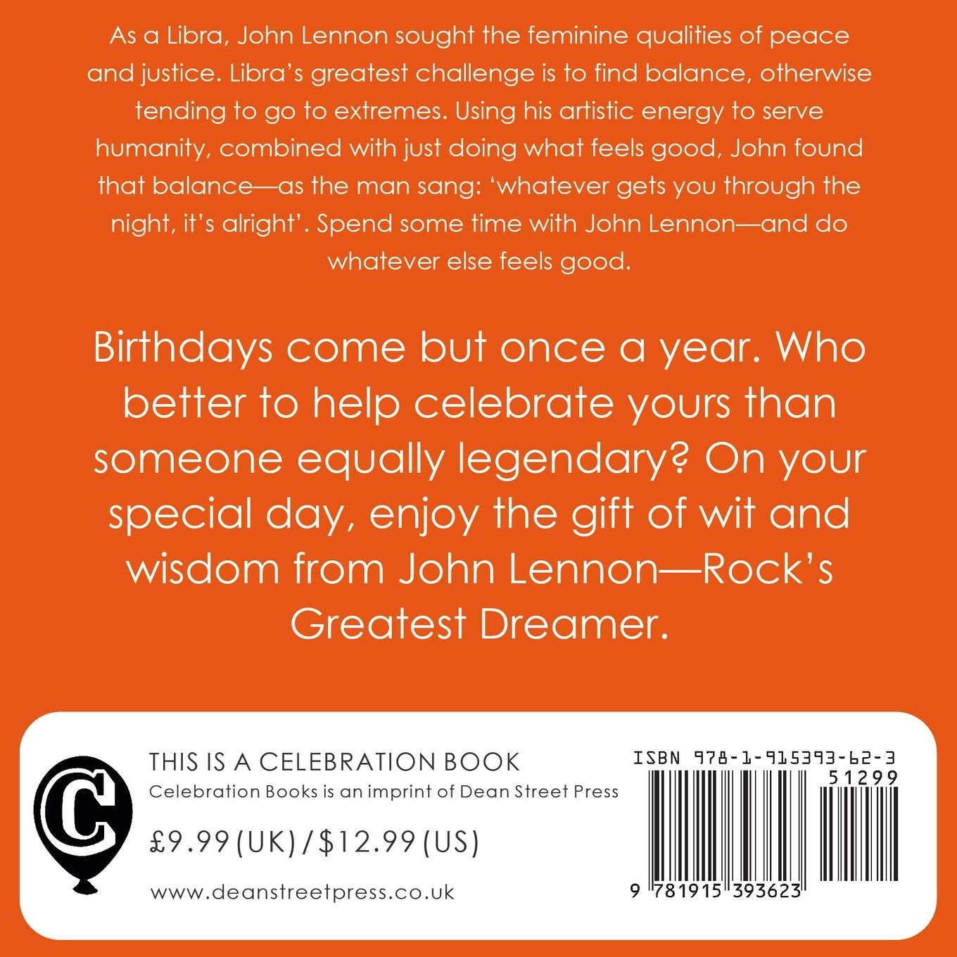 Rückseitencover Happy Birthday-Love, John
