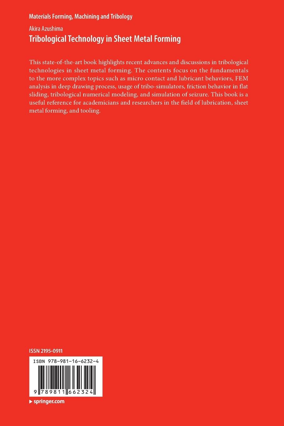 Rückseitencover Tribological Technology in Sheet Metal Forming