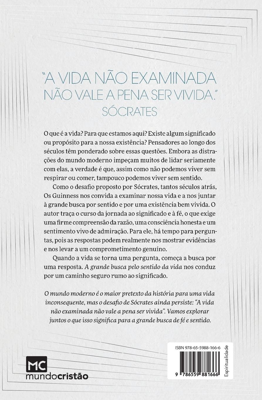 Rückseitencover A grande busca pelo sentido da vida