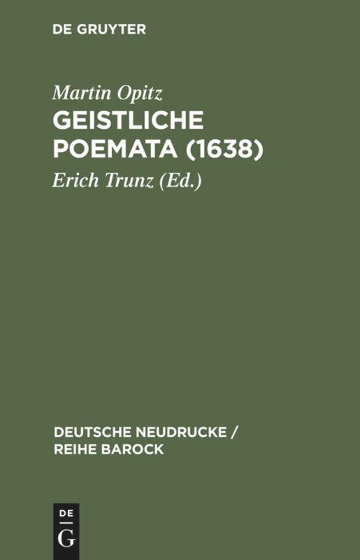 Vorderes Coverbild Geistliche Poemata (1638)