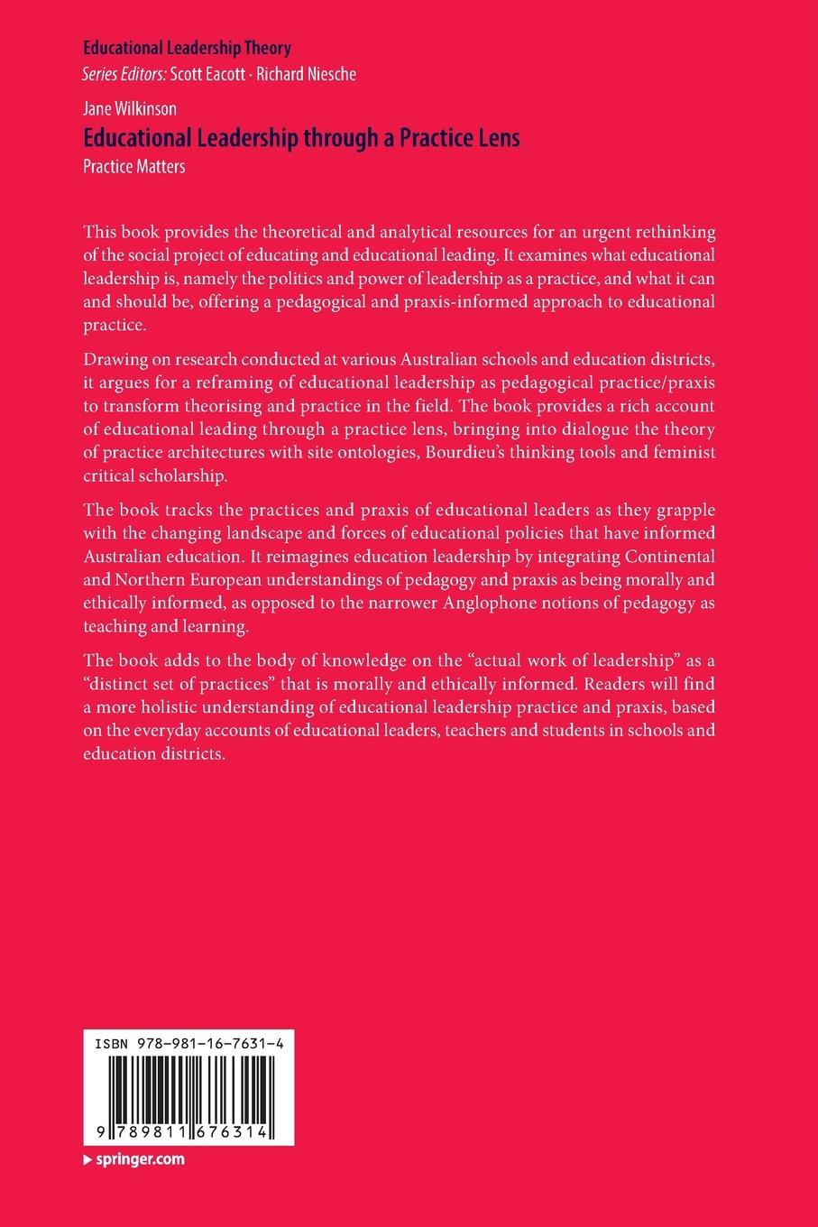 Rückseitencover Educational Leadership through a Practice Lens