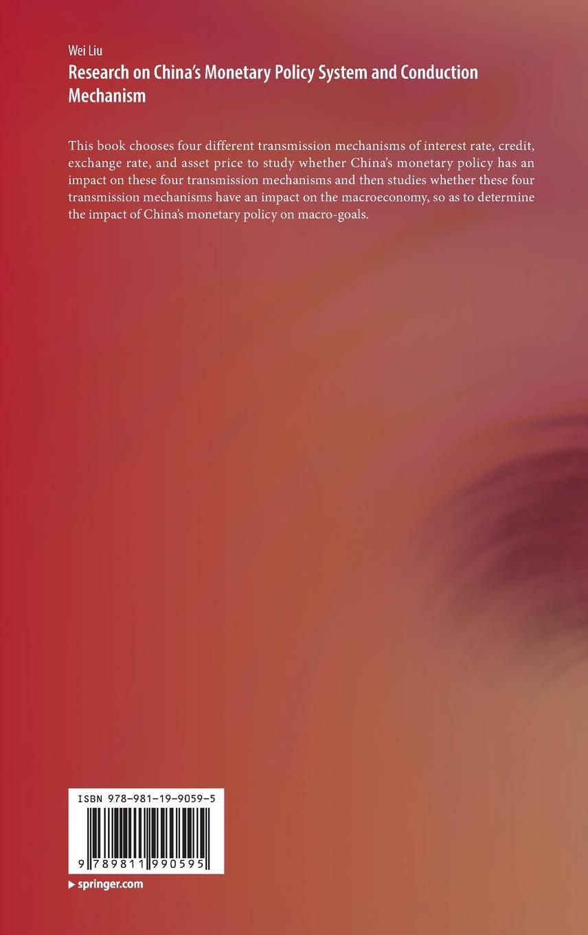 Rückseitencover Research on China's Monetary Policy System and Conduction Mechanism