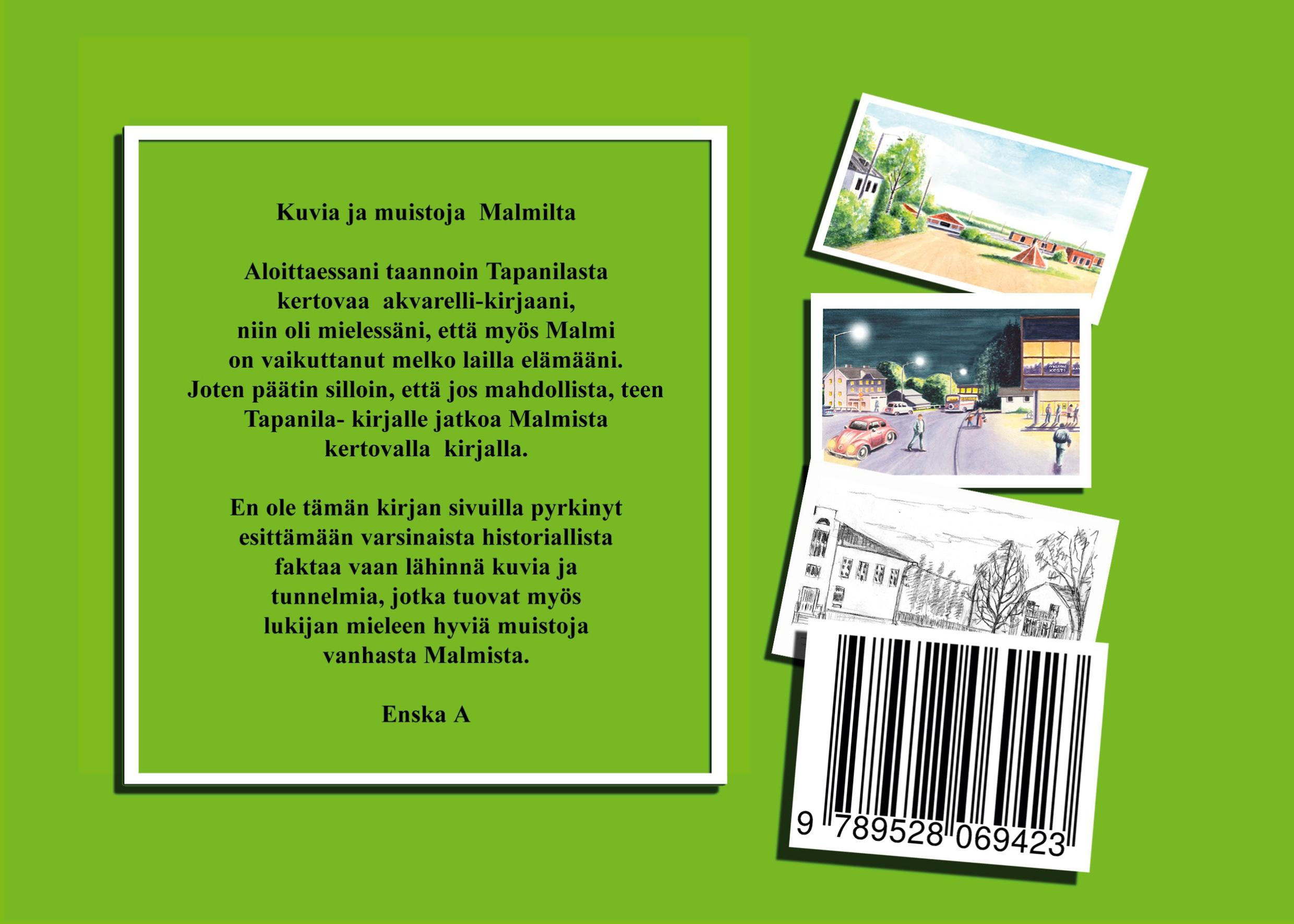 Rückseitencover Malmin raitilta ja radan varresta