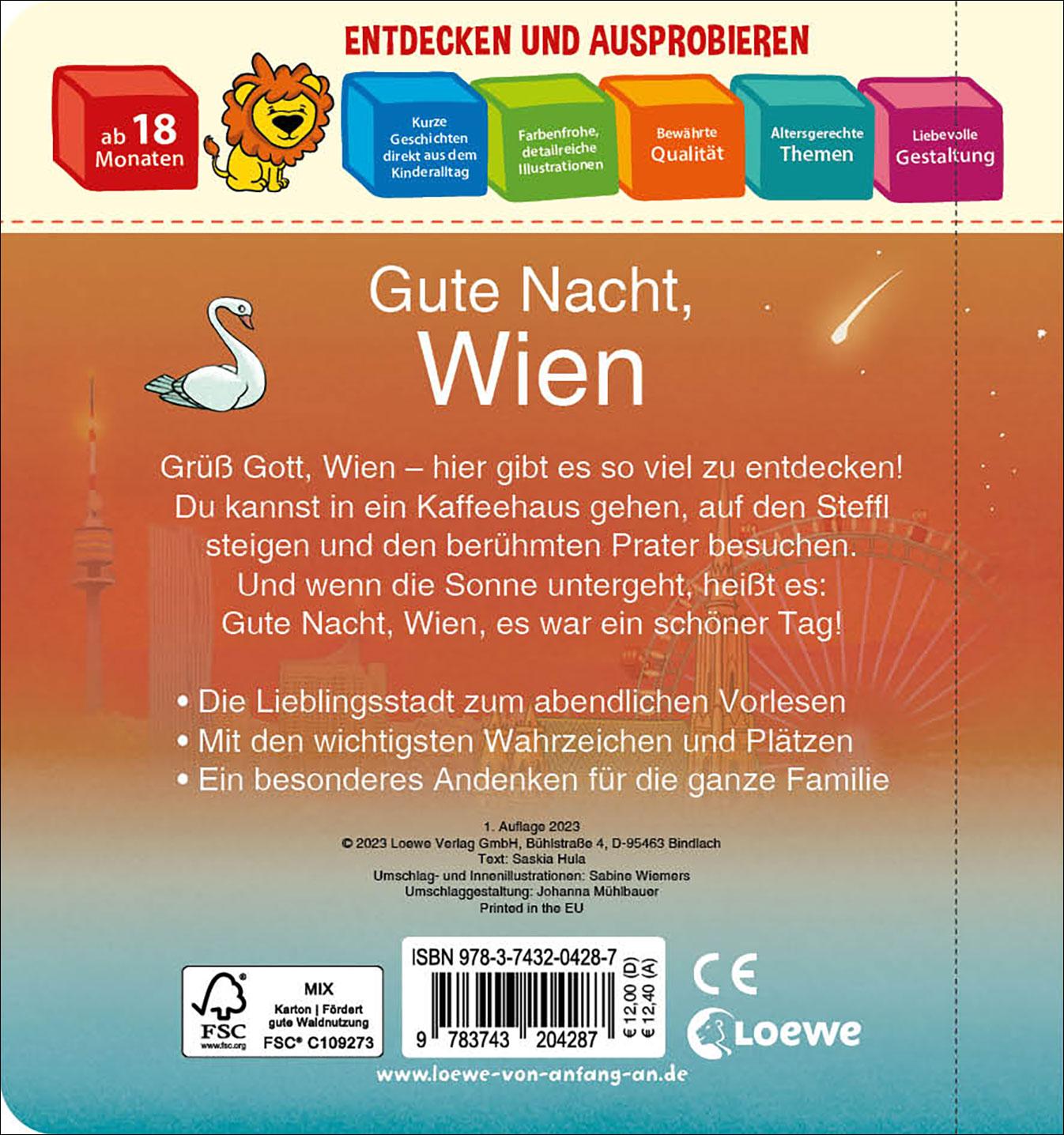 Rückseitencover Gute Nacht, Wien