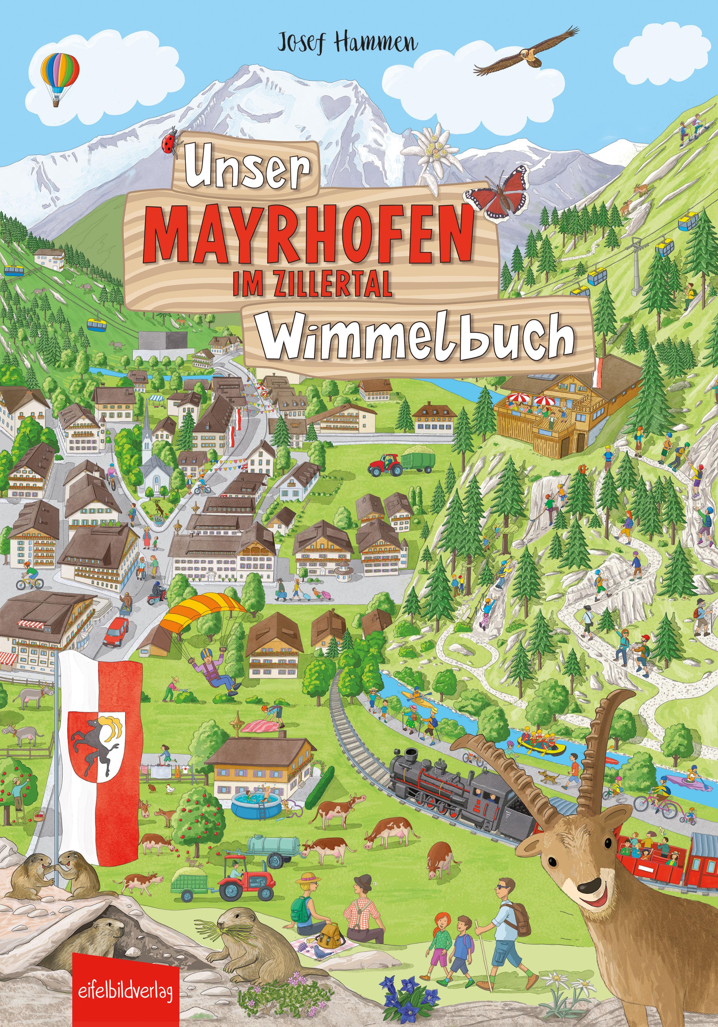 Vorderes Coverbild Unser MAYRHOFEN IM ZILLERTAL Wimmelbuch