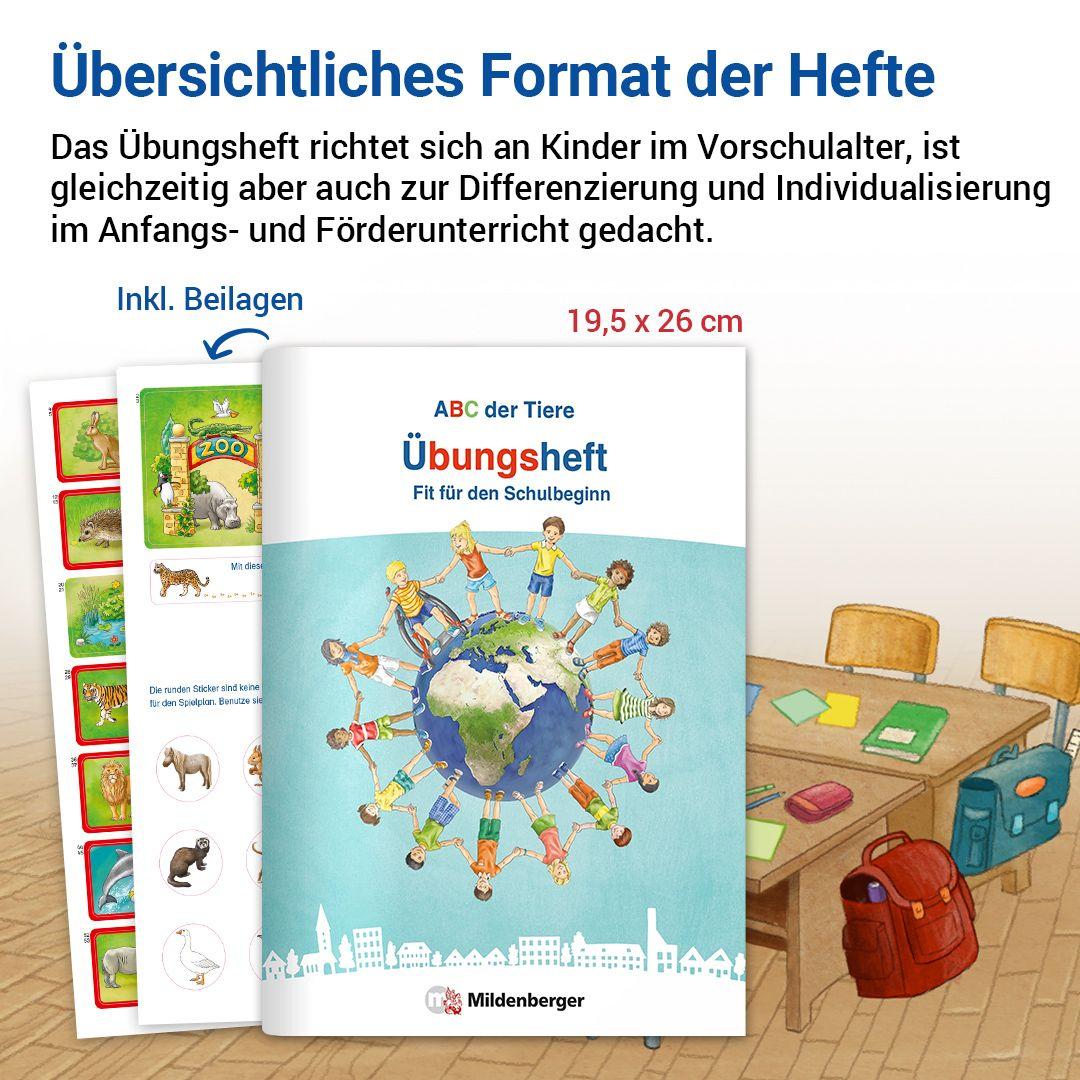 Beispielinhalt (Bild) ABC der Tiere - Fit für den Schulbeginn - Übungsheft