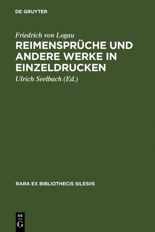 Vorderes Coverbild Reimensprüche und andere Werke in Einzeldrucken